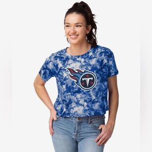 Tennessee Titans Womens Tie-Dye Big Logo Crop Top